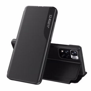 Eco Leather View Case elegantne ümbris koos klappkatte ja stendi funktsiooniga Xiaomi Redmi Note 11 Pro+ 5G (Hiina) / 11 Pro 5G (Hiina) / Mi11i HyperCharge / Poco X4 NFC 5G must