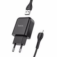 Phone Laadija Hoco USB A 2A 10W + Kaabel USB A to Lightning N2 must