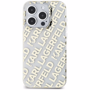 Чехол Karl Lagerfeld IML Fullover Logo для iPhone 15 Pro Max - золотой