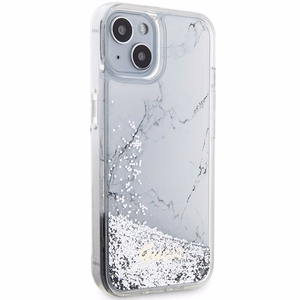 Чехол GUESS для IPHONE 13 / 14 / 15 GUHCP14SLCSGSGH (Liquid Glitter Marble) белый
