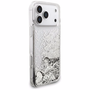 Guess Liq ümbris. Glitter Charms jaoks iPhone 17 Pro Max - hõbedane