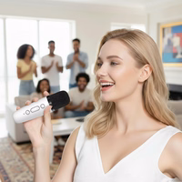 Blavec kantav Bluetooth kõlar WS-07 Karaoke Party 5W 2 mikrofoniga valge