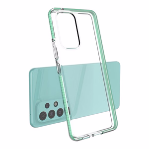 Spring Case гелевый чехол с цветной рамкой для Samsung Galaxy A73 тёмно-синий