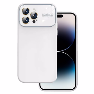 Soft Silicone Lens Ümbris jaoks Iphone 14 valge