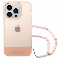 Guess GUHCP14XHGCOHP iPhone 14 Pro Max 6.7" roosa/roosa hardcase Translucent Pearl Strap