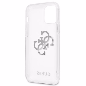 Guess GUHCP12LKS4GSI iPhone 12 Pro Max 6.7" läbipaistev kõvakaaneline 4G Silver Charms kollektsioon