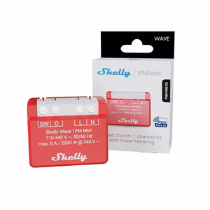 Shelly Wave 1PM Mini LR nutikas Z-Wave relee