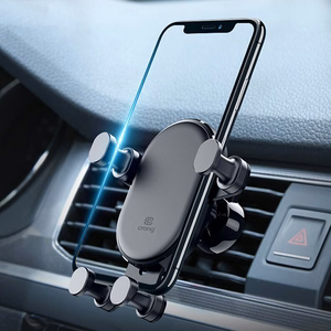 Crong Gravity Auto-Lock raskusjõul töötav auto telefonihoidik 4.7–6.5" telefonidele, must