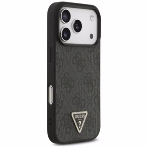Guess Leather 4G Triangle Strass MagSafe ümbris iPhone 18 Pro / 17 Pro – must