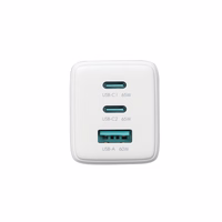 Joyroom JR-TG10 65W GaN 2x USB-C + USB-A seinalaadija 100W USB-C - USB-C 1.2m kaabliga - valge