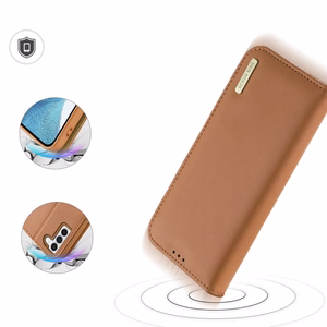 Dux Ducis Hivo чехол Samsung Galaxy S23+ флип-чехол кошелёк подставка RFID блокировка коричневый