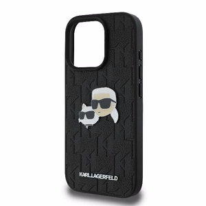 Karl Lagerfeld Monogram Karl & Choupette Head Pin iPhone 16 Pro Ümbris - must