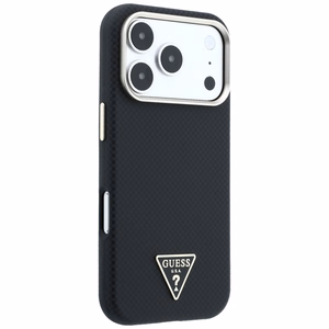 Guess Kevlar Triangle Logo MagSafe ümbris mudelile iPhone 17 Pro / 18 Pro – värv: must