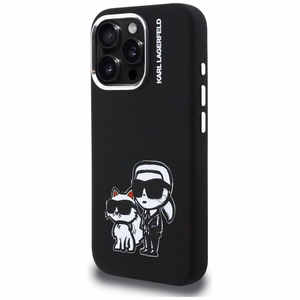 Karl Lagerfeld Silikoon Karl&Choupette Sketch MagSafe Ümbris for iPhone 16 Pro Max - must