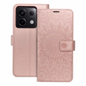 MEZZO Book ümbris jaoks XIAOMI Redmi Note 13 Pro 5G mandala rose kuldne