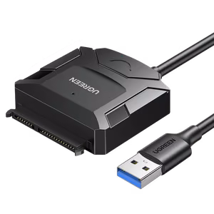 Ugreen CR108 2.5'' / 3.5'' kõvaketta adapterkaabel (USB-A 3.0 - SATA) - must