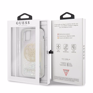 Guess GUHCN58LGIRGP iPhone 11 Pro kõva ümbris Gradient Liquid Glitter Circle Logo