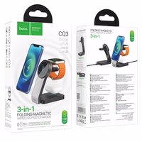 Wireles laadija Hoco 3in1 15W compatible with MagSafe CQ3 must