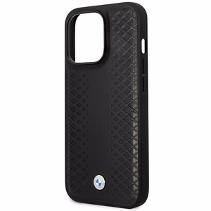 Ümbris BMW BMHMP14L22RFGK iPhone 14 Pro 6.1" must/must Leather Diamond Pattern MagSafe