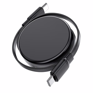 Acefast C13-03 выдвижной кабель USB-C - USB-C 60W - чёрный