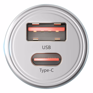 3mk Hyper autolaadija, 45 W, PD/QC/PPS, USB 1A1C, hõbedane