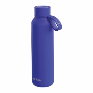 Quokka Solid With Strap roostevabast terasest rihmaga termopudel, 630 ml, Hämarikusinine