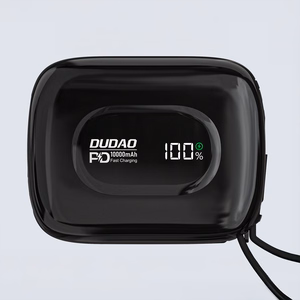 Dudao K32 Powerbank 22.5W 10000 mAh with Built-in USB-C/ Lightning Cable - Black