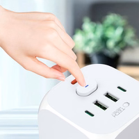 Tech-Protect PCL3x4 Power Strip, 2x USB-A, 2x USB-C, 3x AC Type Schuko - Valge