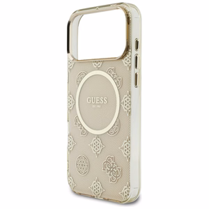 Guess IML Peony Dot MagSafe Ümbris for iPhone 17 Pro Max - beež