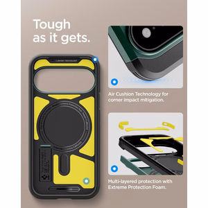 Spigen Tough Armor Mag MagSafe ümbris mudelile Google Pixel 11 Pro, tumeroheline
