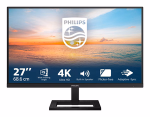 Philips 1000 series 27E1N1800AE/00 monitor 68,6 cm (27") 3840 x 2160 pikslit 4K Ultra HD LED must