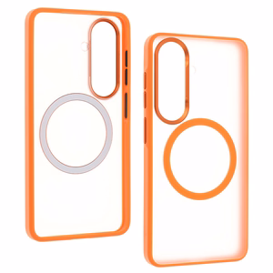 Liavec Soft Case Metal Frame для Samsung Galaxy S26 Plus оранжевый
