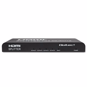 Qoltec 51799 aktiivne HDMI jagur 4 x HDMI 4K x 2K | 6Gb/s | 60Hz