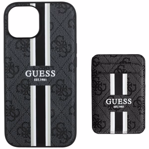 Guess 4G Stripes ümbris with Magsafe wallet jaoks iPhone 15 must
