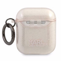Karl Lagerfeld Glitter Karl's Head ümbris AirPods 1/2 jaoks - kuldne