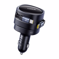 Baseus Enjoyment Max car laadija with USB-C+USB-C kaabels 60W must