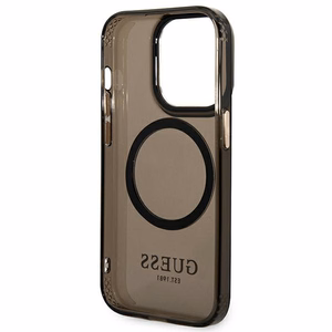 Guess GUHMP14XHTCMK iPhone 14 Pro Max 6.7" must/must hard ümbris kuldne Outline Translucent MagSafe