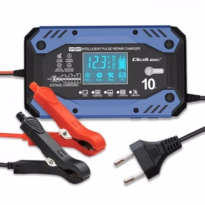 Qoltec 52482 sõiduki akulaadija 12/24 V must, sinine