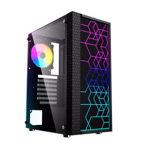 Gembird Fornax 2500 ARGB Gaming ATX Midi Tower tagavalgustusega must arvutikorpus