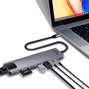 Media-Tech Хаб USB 8-в-1 Giga LAN MT5046