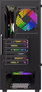 Savio Noctis Glass RGB Cube korpus, must