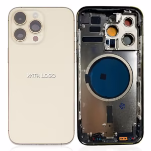 Задняя крышка совместимая с iPhone 14 Pro Max с полным корпусом / Золотой / OEM