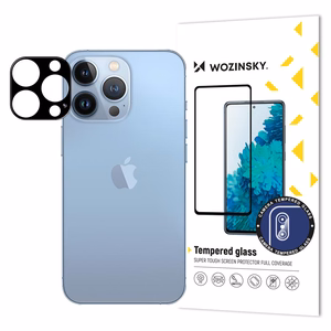 9H tempered glass for iPhone 15 Pro Wozinsky Full Camera Glass - black