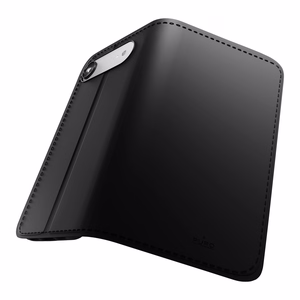 Puro Wallet Stand Ümbris jaoks iPhone 17 Air made of eco-leather, with a flap, wallet and stand function - must