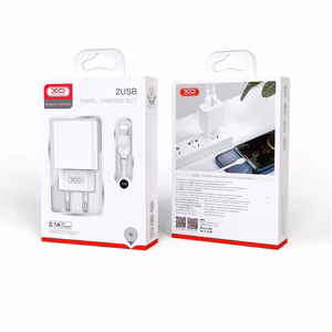 XO seinalaadija CE02C 2x USB 2,1A, valge + microUSB-kaabel