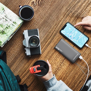 Powerbank Wozinsky K65+ 65W 30000mAh 2x USB-C, 1x USB-A 65W - серый