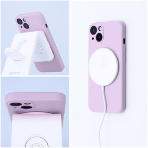 SILICONE MAG ÜMBRIS compatible with MagSafe jaoks SAMSUNG S25 Ultra roosa
