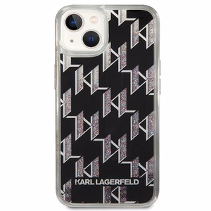 Karl Lagerfeld KLHCP14MLMNMK iPhone 14 Plus 6.7" жёсткий чехол чёрный/чёрный Liquid Glitter Monogram