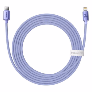 USB kaabel Baseus Crystal Shine violetne Type-C / Lightning 200cm (kuni 20W)