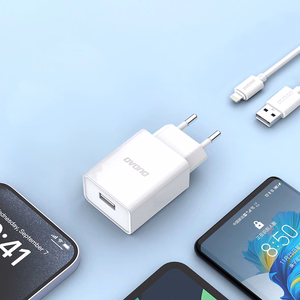 Dudao A4EU USB-A 2.1A wall Laadija - valge + USB-A - Lightning kaabel